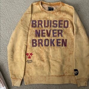 PRPS Yellow Graphic Crewneck Sweater